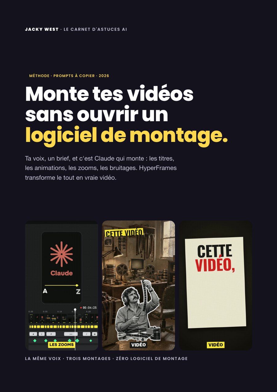 Couverture du guide — Monte tes vidéos sans logiciel de montage