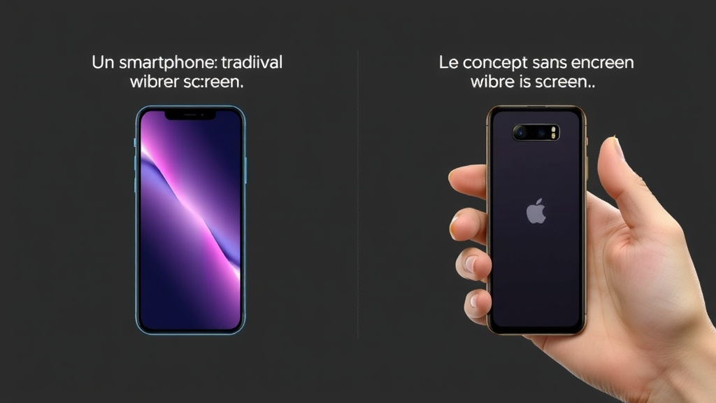 Illustration complémentaire sur smartphone sans écran Illustration complémentaire sur smartphone sans écran