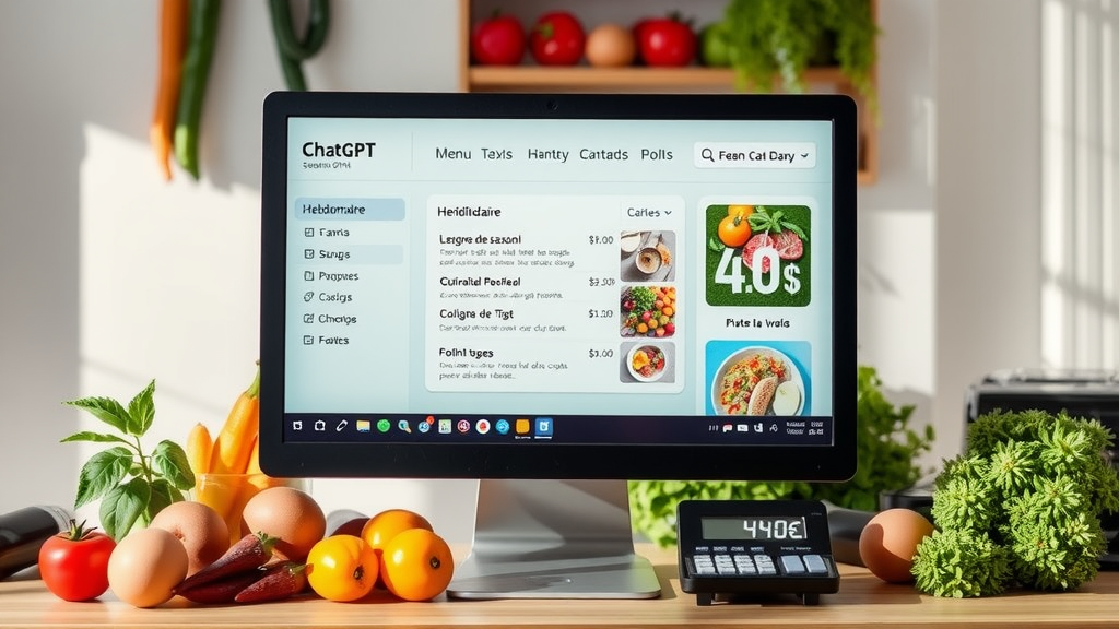 Comment créer un menu équilibré pour la semaine avec seulement 40€ grâce à ChatGPT
