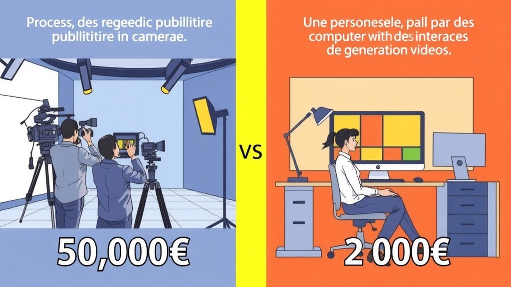 Illustration complémentaire sur vidéo publicitaire IA
