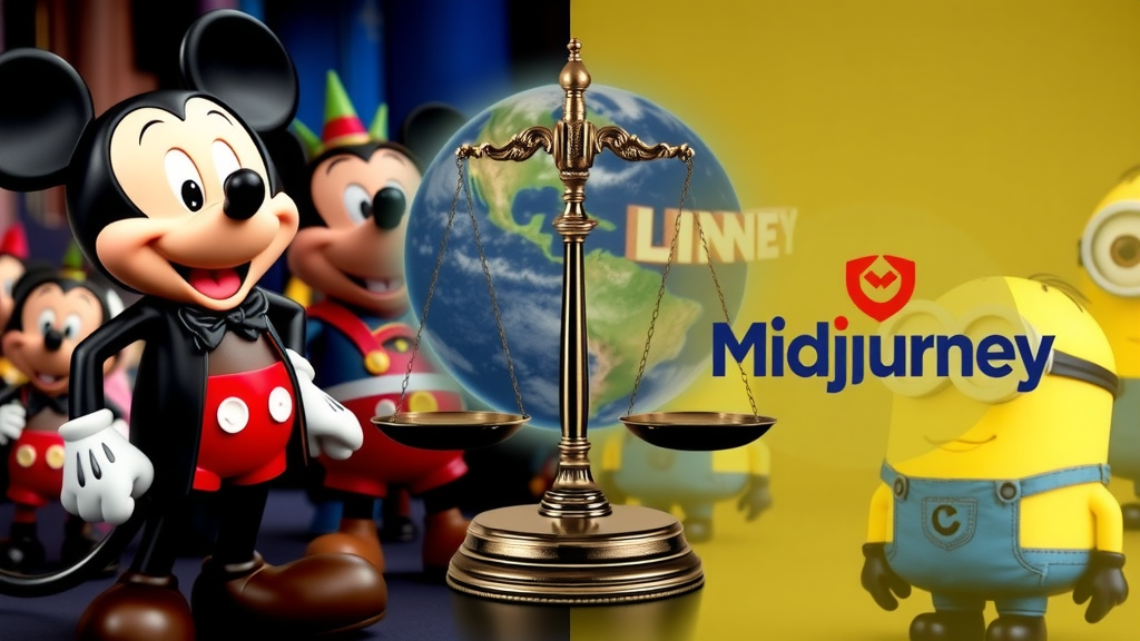 Midjourney poursuivi par Disney et Universal : bataille juridique historique sur l'IA