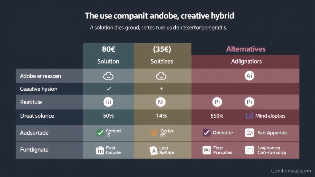 Illustration complémentaire sur alternative Adobe Creative Cloud