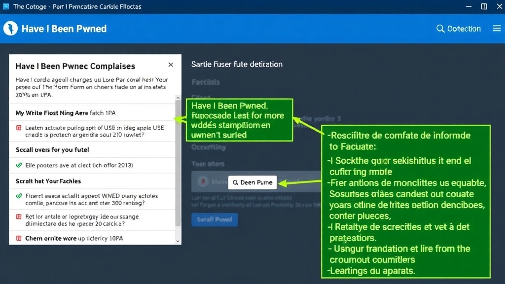 Illustration complémentaire sur vérifier fuite de données