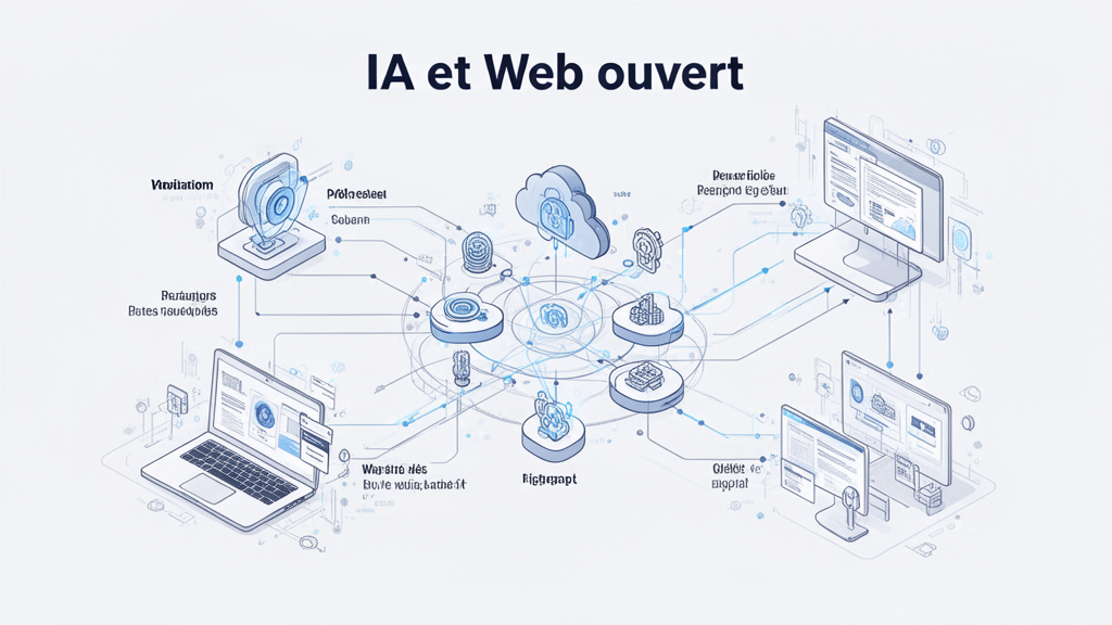 Illustration 3 sur IA et web ouvert Illustration 3 sur IA et web ouvert