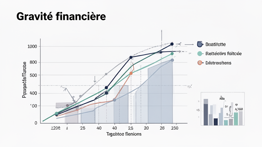 Illustration 3 sur gravité financière Illustration 3 sur gravité financière