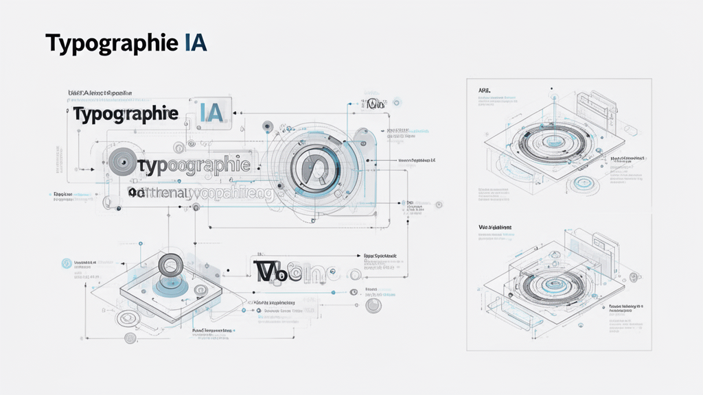 Illustration 3 sur typographie IA Illustration 3 sur typographie IA