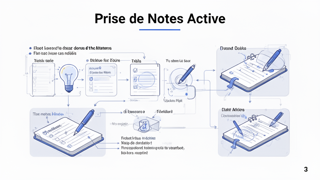 Illustration 3 sur prise de notes active Illustration 3 sur prise de notes active