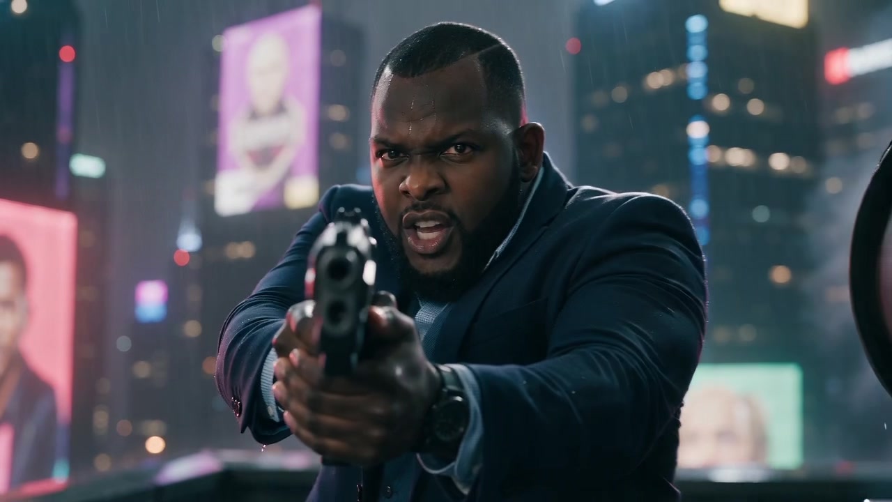 Derrick : un agent traqué dans une ville cyberpunk